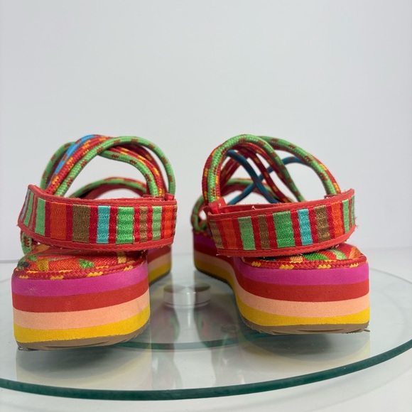 Farm Rio Ipanema Tropical Platform Sandal Size 10 Slingback Brazil - Picture 4 of 8